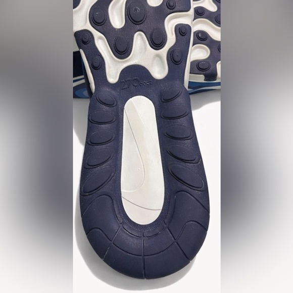 NWOT-Nike Air Max 270 React Blue Men’s 13 Athletic Sneakers - Picture 11 of 12